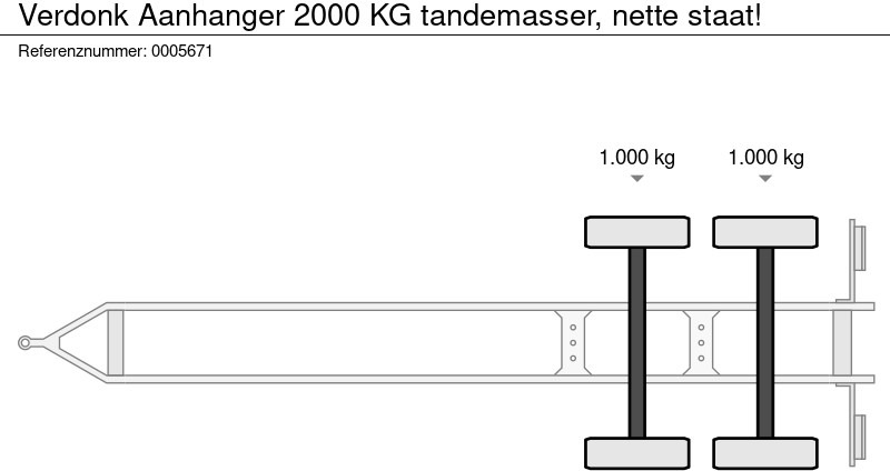 汽车拖车 Verdonk Aanhanger 2000 KG tandemasser, nette staat!：图12