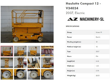 剪式升降机 HAULOTTE Compact 12