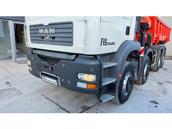 翻斗车 MAN TGA 35.430 8X4 tipper - crane Palfinger PK 17502：图2