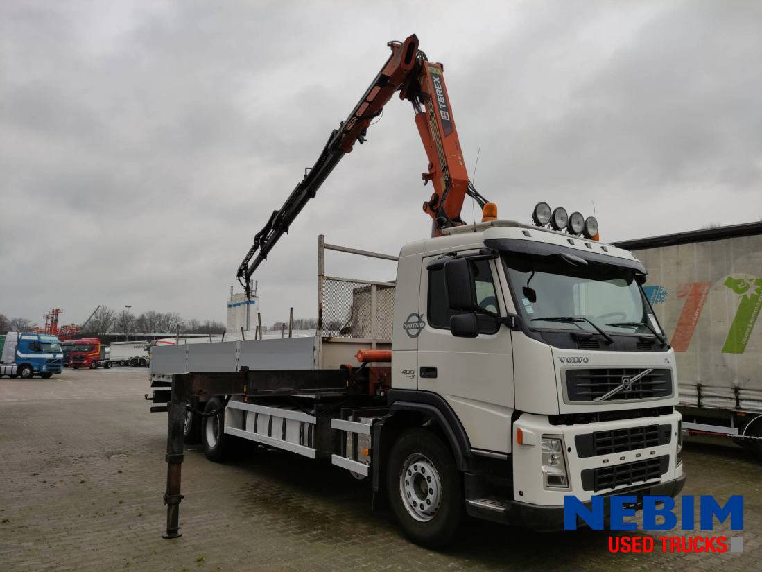 栏板式/ 平板卡车, 起重车 Volvo FM 400 6x2 Euro 5 - Atlas / Terex 190.2 E A4 crane / kran：图14