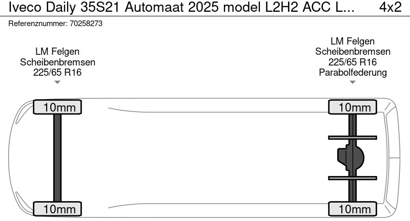 新的 无侧窗厢式货车 Iveco Daily 35S21 Automaat 2025 model L2H2 ACC LED CarPlay Velgen Camera 12m3 Airco：图20