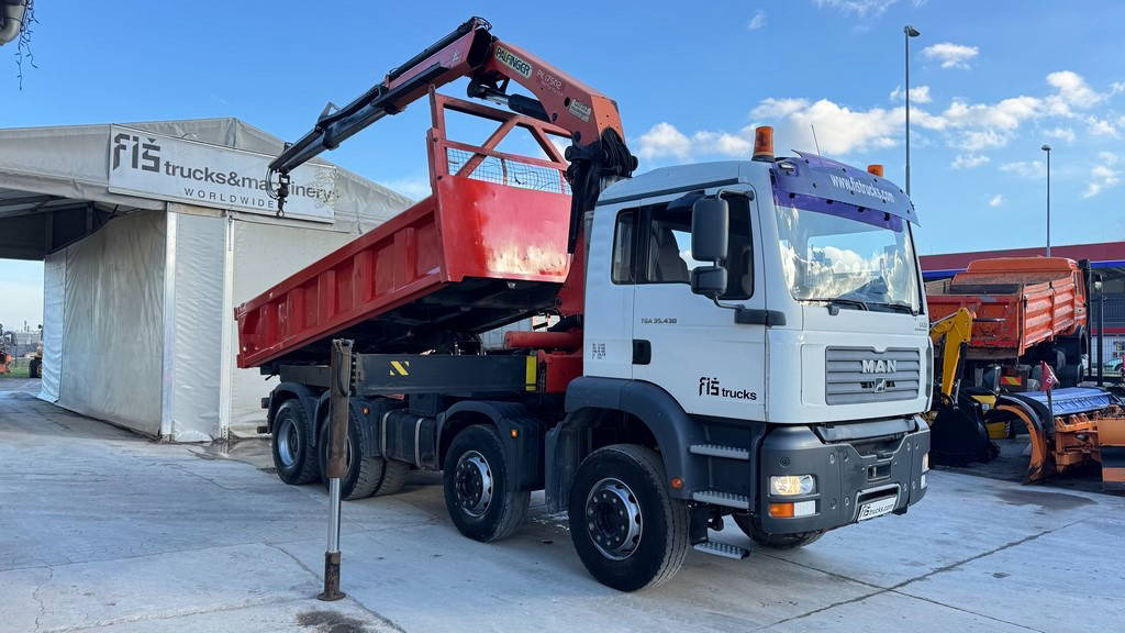 翻斗车 MAN TGA 35.430 8X4 tipper - crane Palfinger PK 17502：图8