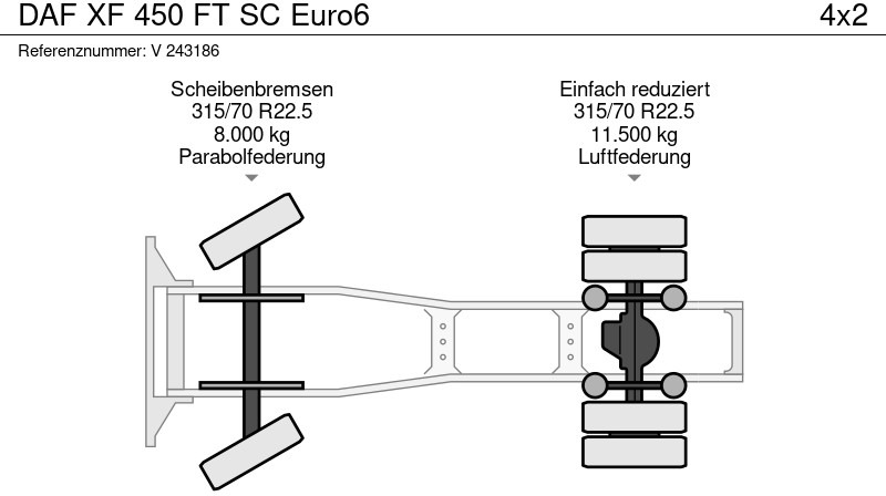 牵引车 DAF XF 450 FT SC Euro6：图9