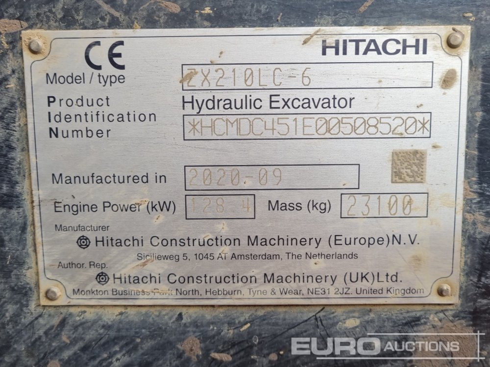 履带式挖掘机 2020 Hitachi ZX210LC-6：图50